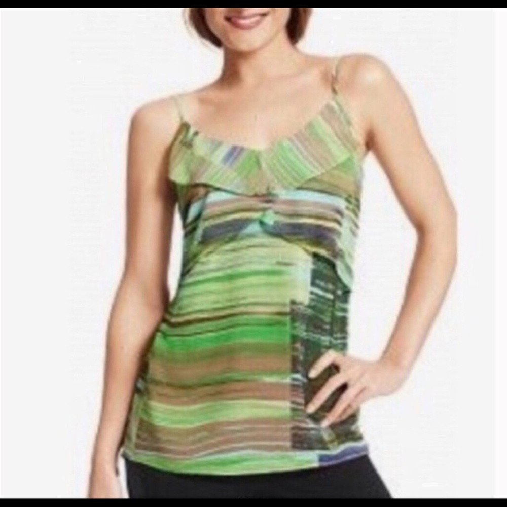 CAbi style 605 green flutter cami L